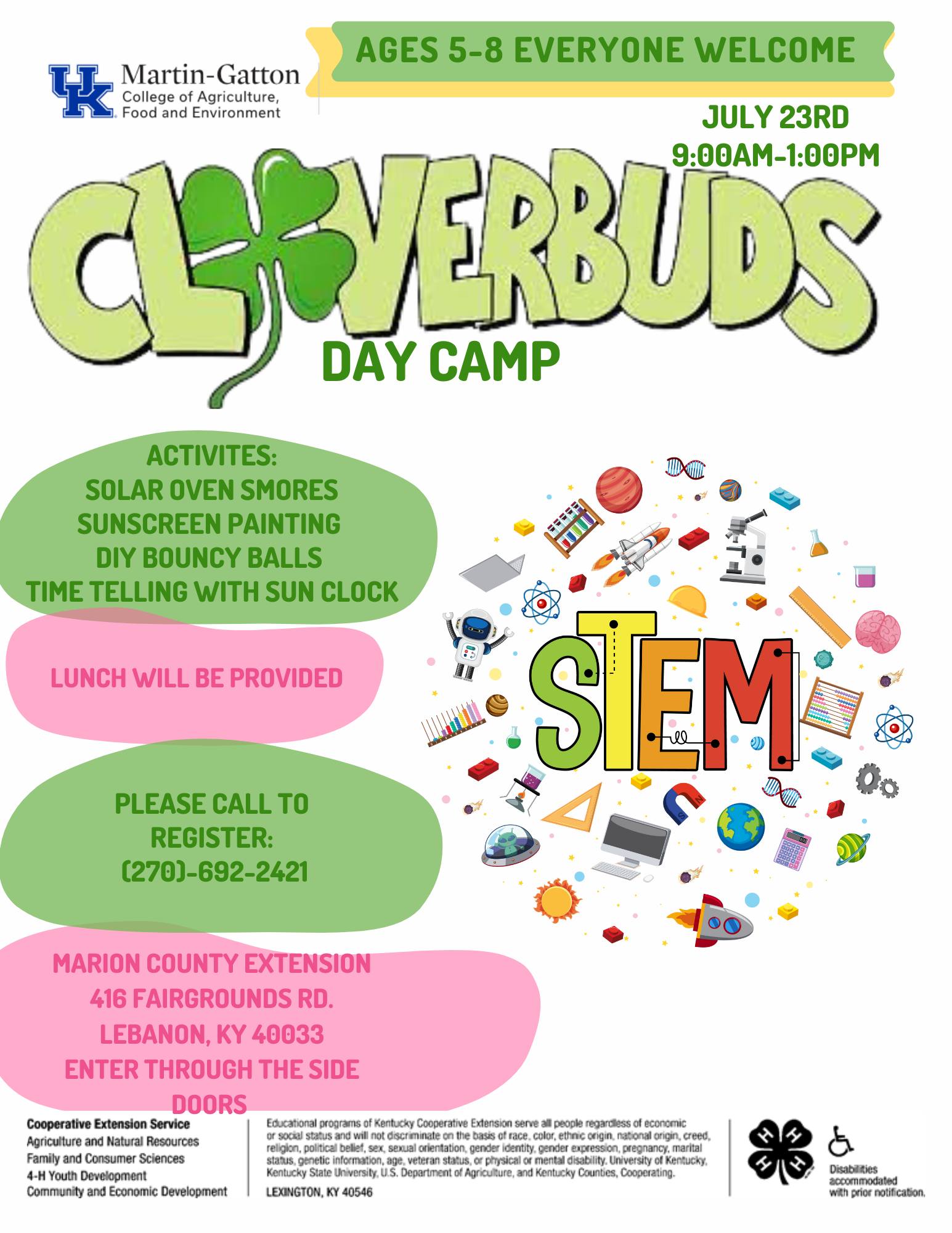 Cloverbuds STEM Camp